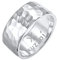 Kuzzoi Herrenring im Hammerschlag Design, Bandring massiv 10 mm breit in 925 Sterling Silber, Silberring gehämmert poliert, Ring für Männer im Biker Look, Ringgröße 64, 0608440221_64