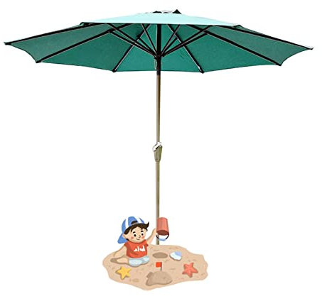 HDZNDH 2,7 m Sombrilla Terraza, Sombrillas Playa, con 8 Varillas Tejido de poliéster Impermeable Grueso, manivela Reforzada, Parasols Jardin, para Patio Trasero, Junto a la Piscina