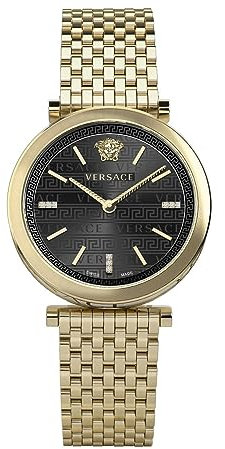 Versace Damen Armbanduhr V-Twist 36 mm Armband Strap Armband Edelstahl VELS01119