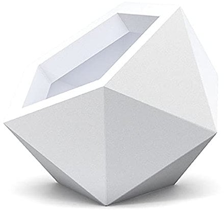 FORVEGA Dione Pot De Fleur Jardinière Asymétrique Plante Stand Jardin Décoratif Patio Intérieur Et Extérieur 43cm Blanche