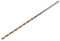 sourcing map Foret Hélicoïdal 2,5mm Titane Revêtu Solide YG10X Tungstène Carbure Droit Tige Spirale Cannelures 100mm Longueur pour Perçage Inox Acier Alliage Acier