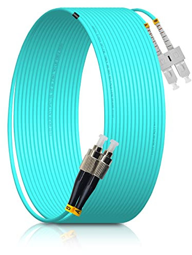 XWYWX 3M FC/UPC auf SC/UPC MM OM3 DX LSZH 3.0mm LWL Kabel Patchkabel, FC zu SC Multimode 50/125μm Duplex FC-SC Glasfaser Lichtwellenleiter Patchkabel Patch Cord-XFUSU321-3