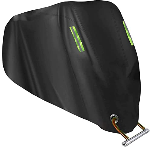 Motorrad-Abdeckung, für alle Jahreszeiten, universell, wetterfest, langlebig, wasserdicht, Sonnenschutz, Outdoor-Schutz, Roller-Unterstand, reißfest, Nacht-reflektierend, Aufbewahrungstasche für bis