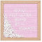 Filz-Buchstabenbrett mit 294 Buchstaben, Zahlen und Symbolen, 25,4 x 25,4 cm, austauschbares Nachrichtenbrett mit Holzrahmen, Wandhalterung, Rosa und Holz