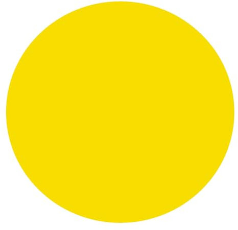 Aufkleber gelber Punkt Sticker gelber Kreis 10 cm - als Markierungspunkt Klebepunkt zum Kennzeichnen