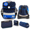 Familando Fußball Schulranzen Set für Jungen 1. Klasse · School Mood Timeless Air+ Fußball-Verein Sonder-Edition · Schultasche im Set mit Federmappe, Turnbeutel und Patch (HSV 6-teilig)