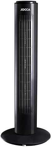 Jocca - Ventilador de Torre 73 cm de altura/ 3 Velocidades/Sistema de Oscilación con Base Circular/ 45W/ Fácil de Transportar
