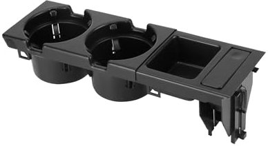 QWORK® Doppel Getränkehalter Münzhalter 51168217953 für Mittelkonsole Kompatibel mit BMW E46 3 Series
