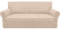 Granbest Strecken Sofabezug 3 Sitzer Superweich Elasthan Sofaüberwurf für Hunde Haustier Couchbezug Möbelschutz mit Elastischen Boden (3 Sitzer, Sand)