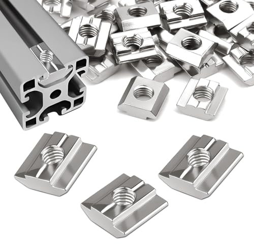 SWTYExt 30 Stück Nutensteine M8 Typ B Nutensteine Nut 8 Nutsteine Set Kohlenstoffstahl T- Nut Schiene Nutenstein M8 Gleitmuttern Schwer für 30-Serie Aluminiumprofil Extrusionsschlitz