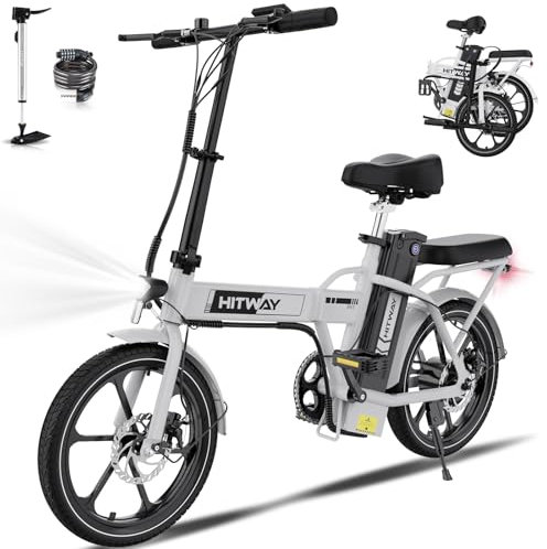 HITWAY BK5S Vélo électrique, Moteur 250W E Bike, Batterie Lithium 36V 10,4Ah, 35-90KM, vélo Pliable Design Pedelec