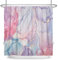 ASDCXZ Tenda da doccia in marmo, 180 x 200 cm, moderna, astratta, blu, viola, rosso, oro, colorato, effetto marmo, tessuto lavabile, tenda da doccia in poliestere, impermeabile, per vasca da bagno con
