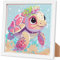 Aapxi Diamond Painting Kinder tiere Schildkröte Elefanten Schmetterling Kuh Koala Faultier - diamond painting mit rahmen (Gradienten)
