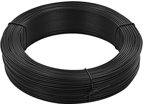ZEYUAN Zaun-Bindedraht, Maschendraht, Zaun Garten, Gartendraht, Volierendraht, Draht Zaun, Zaundraht, Draht Für Weinreben, 250 m 1,4/2 mm Stahl Anthrazit