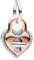 BEEUVIP Two-tone Twistable Heart Padlock Dangle Bead Charm 925 Sterling Silver Bead for Charm Bracelets and Necklaces, Jewellery Gifts Women
