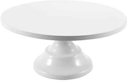 BGFAVCV 12 Inch Iron Round Cake Stand Cake Plate Pedestal Dessert Holder Wedding Birthday -White