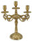 Kerzenleuchter aus Messing mit drei Zweigen und Tropfschalen, Heim-Ikonen-Altar, Gebetsecke