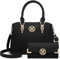 Miss Lulu Sac à Main Femme Grande Capacité en PU avec Motif Chessboard et Logo M - Sac Bandoulière Polyvalent pour Université, Travail - Idéal Cadeau de Fête