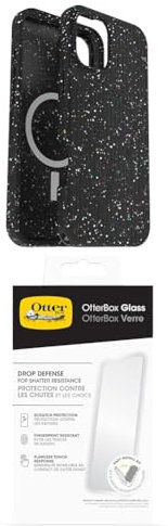 OtterBox Symmetry Series Core for MagSafe Case for iPhone 16 Plus, Shockproof, Drop Proof, Ultra-Slim, Protective Case, 3x Tested to Military Standard, Black and Screen Protector