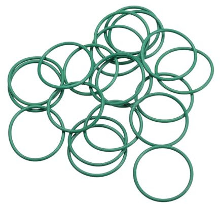 QAZMLP Accesorios de Hardware 20 Piezas Anillos tóricos de Goma de flúor 28mm OD 25mm diámetro Interior 1,5mm Ancho Junta de Sellado Verde previene Fugas en plomería, etc. Arandela de Sellado