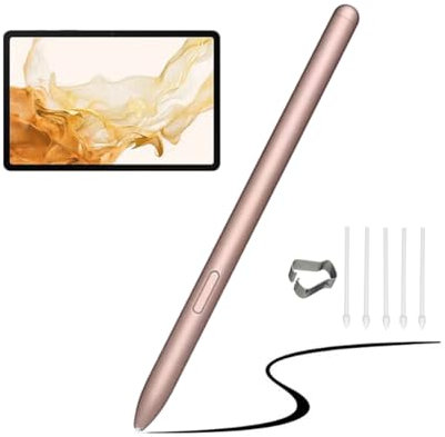 Galaxy Tab S8+ S Pen Stylet compatible avec Samsung Galaxy Tab S8/Tab S7/S7+ Plus S Pen avec pointes de rechange (pas de Bluetooth) (rose)