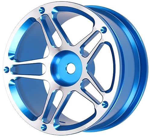 DRESSOOS 4 Stück Fahrzeugmodellkomponente Auto Spielzeugrad Autoreifen 1/10 Rc Raupenräder Radmodell Stahl Räder 1,9 Raupenräder Räder Für Auto Rc-raupenräder Im Maßstab 1:10 Blue