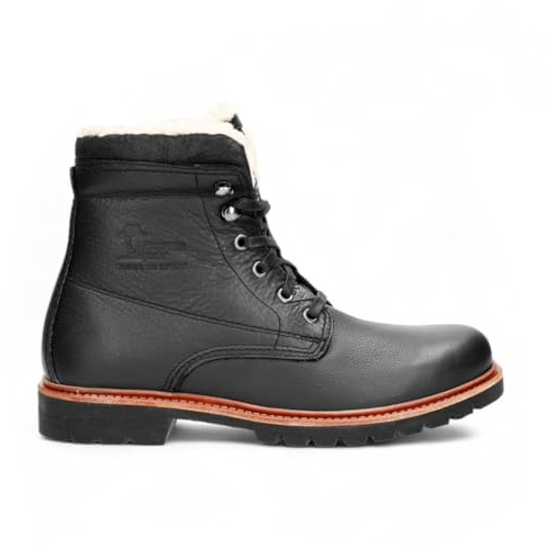 Panama Jack Schwarze P03 Aviator Kampfstiefel aus Leder für Herren