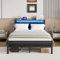 BORPHOM Bettrahmen mit Ladestation,LED Beleuchtung,Doppelbett Gästebett Metallbett 140x200 Bettgestell aus Metall,Jugendbett mit Lattenrost Kopfteil in Schwarz,für Schlafzimmer Gästezimmer