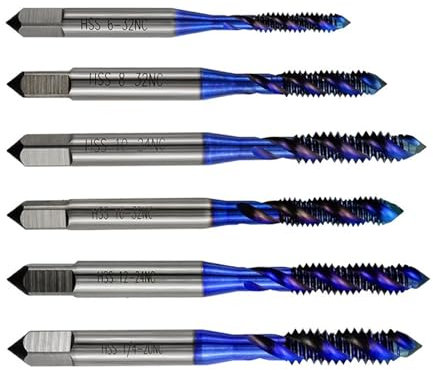 6-teiliges Gewindebohrer Set Für Metrische Spiralen Maschinengewindebohrer Metrisches Gewindeschneidwerkzeug Gewindebohrer Bohrer Gewindebohrer Set Für Metall