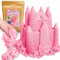 Sandolin Kinetischer Sand - Zaubersand mit natürlichem Bienenwachs, 1kg (Rosa)