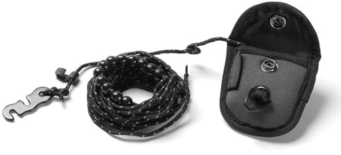 Nicear Corde à linge de camping réfléchissante de 3 m avec 12 perles fixes et sac de rangement Forte capacité de charge Corde à linge coupe-vent pour camping caravane tente balcon