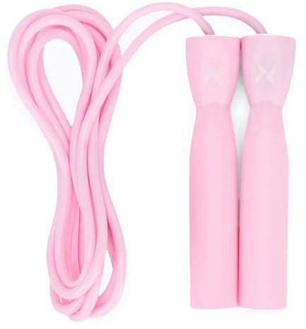 TREXO Basic - Corde à sommier tapissier rose clair avec une longueur de 275 cm - Corde à sauter réglable pour boxeurs en polypropylène et PVC - Durabilité et flexibilité garanties - Poids léger : 120