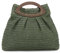 Ynport Crefreak Bolso de Paja para Mujer - Bolso de Mano de Playa de Verano Tejido Bolso de Paja de Viaje con asa de Madera para Vacaciones de Fiesta