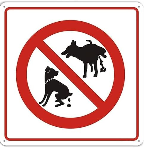 CARTELLO SEGNALETICO QUADRATO - NO CACCA E PIPÌ PER CANI NO PET - Adesivo Extra Resistente, Pannello in Forex, Pannello In Alluminio (Plastica, 20x20 cm)