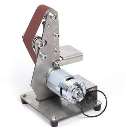 Mini Electric Belt Sander - Polishing, Grinding & Sharpener Kit for DIY Knife Making - Multifunctional Mini Bench Belt Grinder