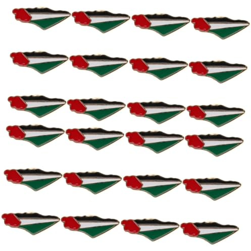 Beaupretty 24 Pièces Broches Drapeau Palestine Métalliques Épingles de pour Hommes Accessoires de Mode pour Chapeaux Costumes et Chemises Lot de Pins Palestiniens