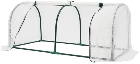 120 x 60 x 50 cm - Serre en polyéthylène transparent, plastique et fer - Serre de jardin avec arch top - Résistant aux intempéries et aux UV - Parfait pour les plantes sensibles sur la terrasse et le