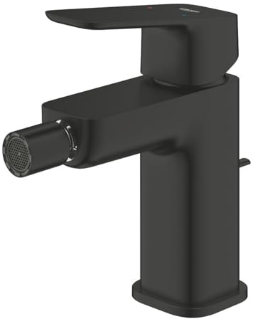 GROHE Cubeo 1018102430 Bidet-Mischbatterie für Badezimmer, Größe S, mattschwarzes Finish, mit Ablaufgarnitur
