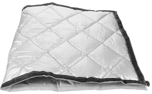 Schalldichte Vorhänge aus Verdicktem Oxfordstoff, Silber | 119 X 79cm, Doppelseitig Verdunkelnd, Wärmeisolierend und Staubabweisend für Fenster