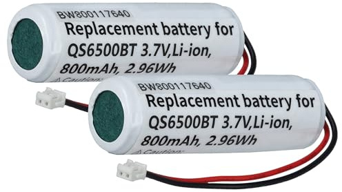 vhbw 2X Akku kompatibel mit Datalogic QuickScan QS65-4060001-601R Barcodescanner POS (800 mAh, 3,7 V, Li-Ion)
