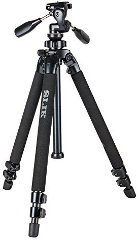 SLIK Pro 400DX Tripod Legs - with 3-Way Pan/Tilt Quick Release Head, for Mirrorless/DSLR Sony Nikon Canon Fuji Cameras and More - Black (615-400)