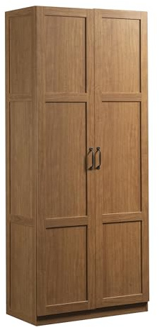 Sauder Select Storage Cabinet, Pantry Cabinet Kitchen Storage with Adjustable Shelves, Bathroom Storage Cabinet, in Highland Oak