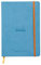 RHODIA 117747C - taccuino mOrobido Bullet Journal Goalbook TURCHESE - A5 14,8X21cm - Puntinato DOT - 240 pag. - Carta Clairefontaine AvOroio 90g/m² - 2 nastri, chiusura con elastico - Simil Cuoio