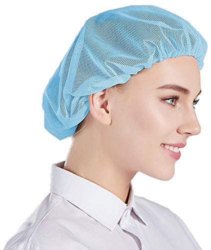 Nanxson 5pcs Unisex Mob Caps Malla Taller Industrial Trabajo de protección Sombreros de Cocina elásticos Red para el Cabello CF9023