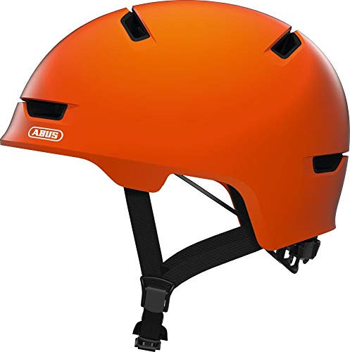 ABUS Stadthelm Scraper 3.0 - Robuster Hartschalen-Fahrradhelm für den Stadtverkehr - für Damen und Herren - Orange, Größe L