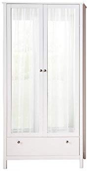 Newfurn Garderobenschrank Mehrzweckschrank Landhaus Garderobe Schuhschrank Flurschrank Schrank II 92x192x 38 cm (BxHxT) II [Kanye.Thirty] in Weiß Dekor/Weiß Flur Diele