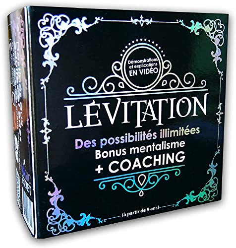 MAGIC SECRET - Coffret Magie Enfant (9 Ans et +) et Adulte - Lévitation - +20 Tours de Magie Professionnels - 50 Vidéos Explicatives (App iOS & Android) + 4 Accessoires + Coaching par Un Magicien Pro
