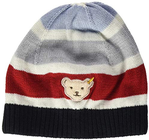 Steiff Baby-Jungen mit süßer Teddybärapplikation Mütze, Navy, 041