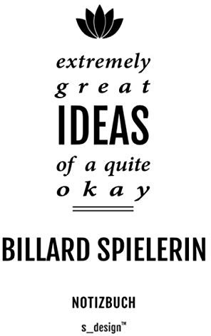 Notizbuch für Billard Spieler / Billard Spielerin: Originelle Geschenk-Idee [120 Seiten gepunktet Punkte-Raster blanko Papier]