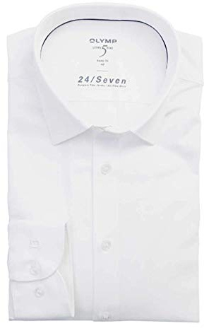 OLYMP Level Five Body fit Hemd 24 / Seven extra Langer Arm Jersey Stretch blau
